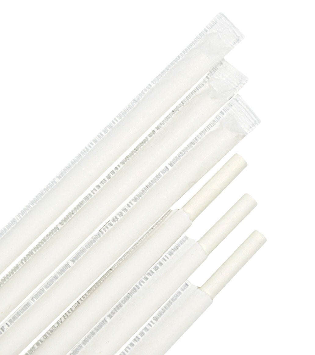 Wrapped White Paper Straws - BULK / WHOLESALE - Extra Strength 4